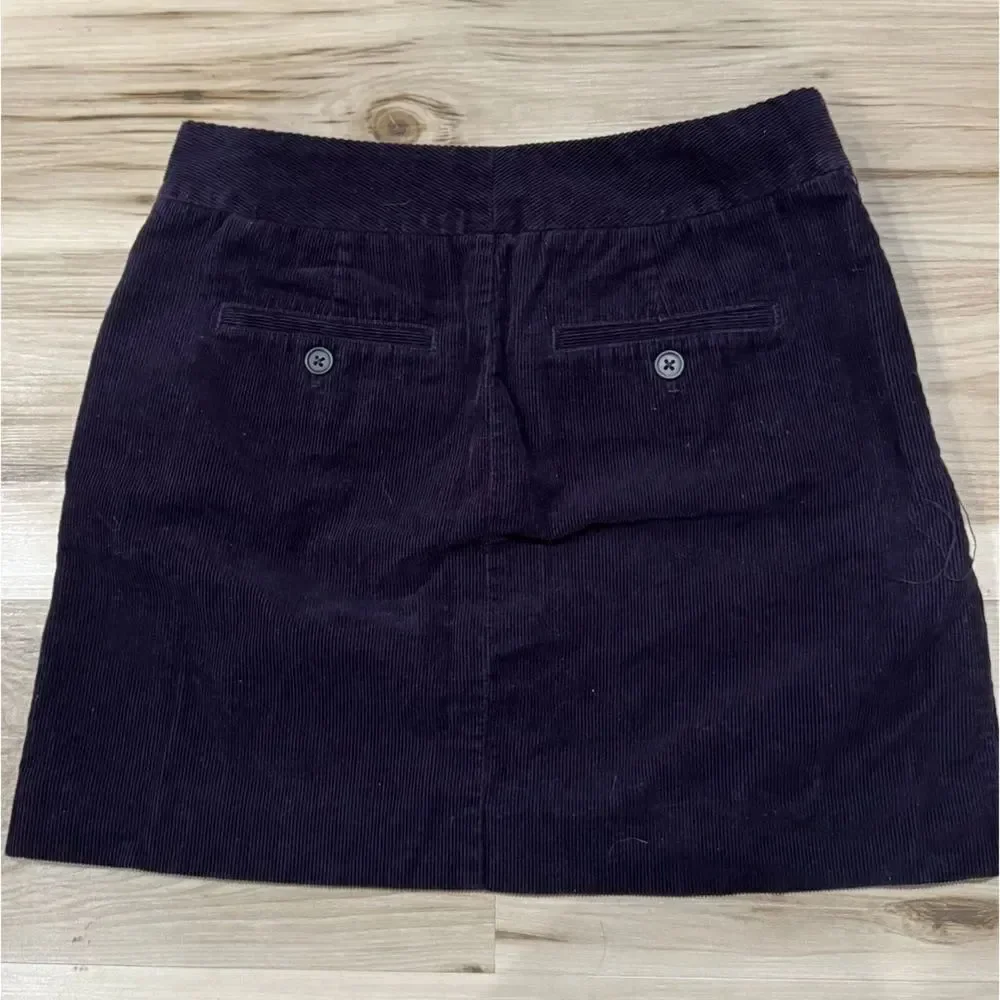 J. Crew Plum Purple Corduroy Mini Skirt Women’s 0